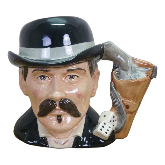 1980s American Royal Doulton Doc Holliday Wild West Gambler Toby Character Jug For Sale