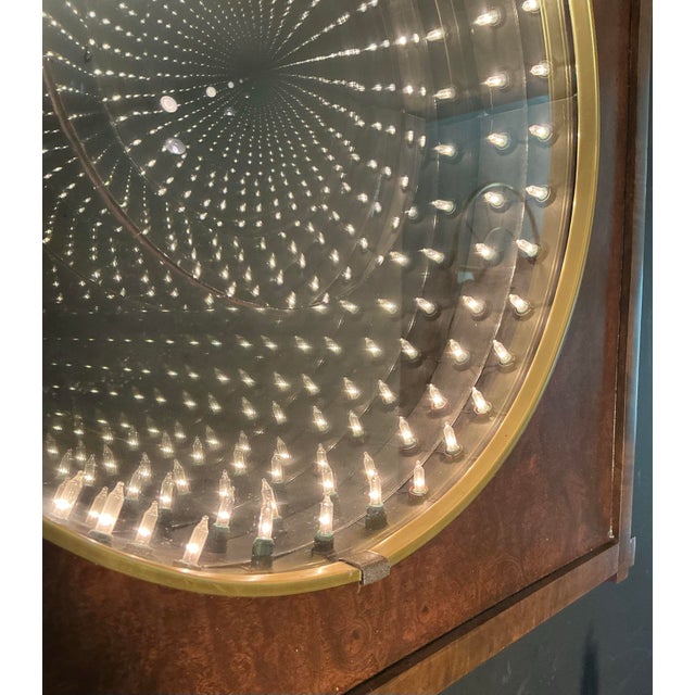 Wood Mid-Century 3-D Infinity Wall Light, Late 60's Early 70's For Sale - Image 7 of 12