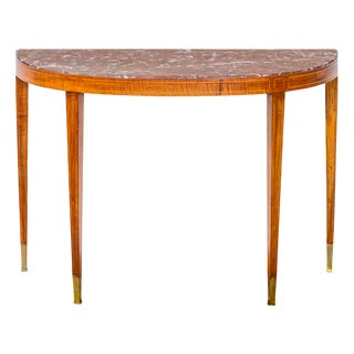 Console Table with Marble Top attributed to Paolo Buffa, 1950s For Sale