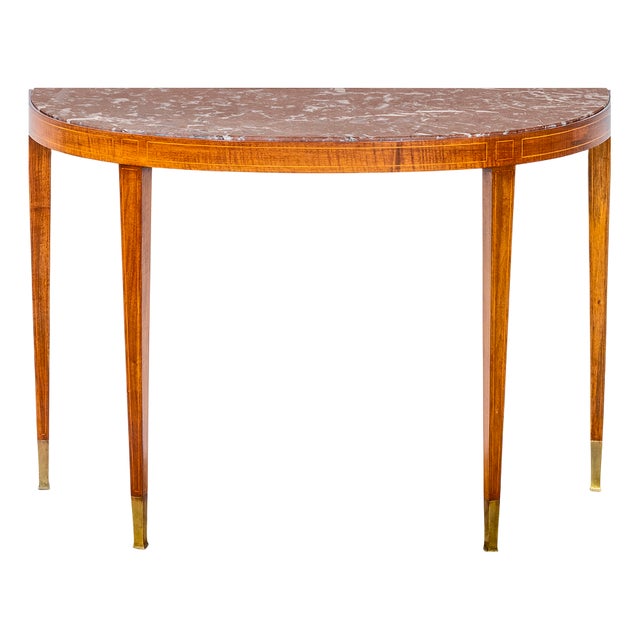 Console Table with Marble Top attributed to Paolo Buffa, 1950s For Sale