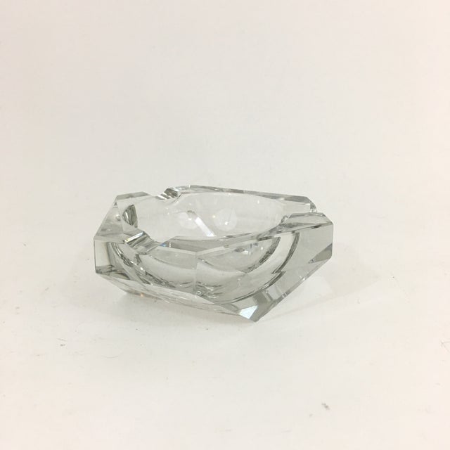 Vintage Triangular Shaped Crystal Ashtray Chairish