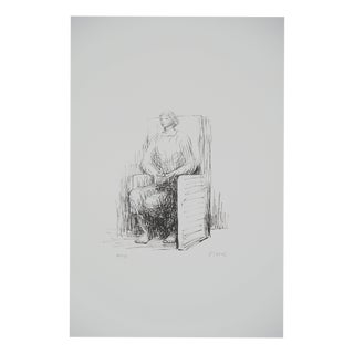 Henry Moore, Woman Sitting in an Armchair, Lithograph For Sale