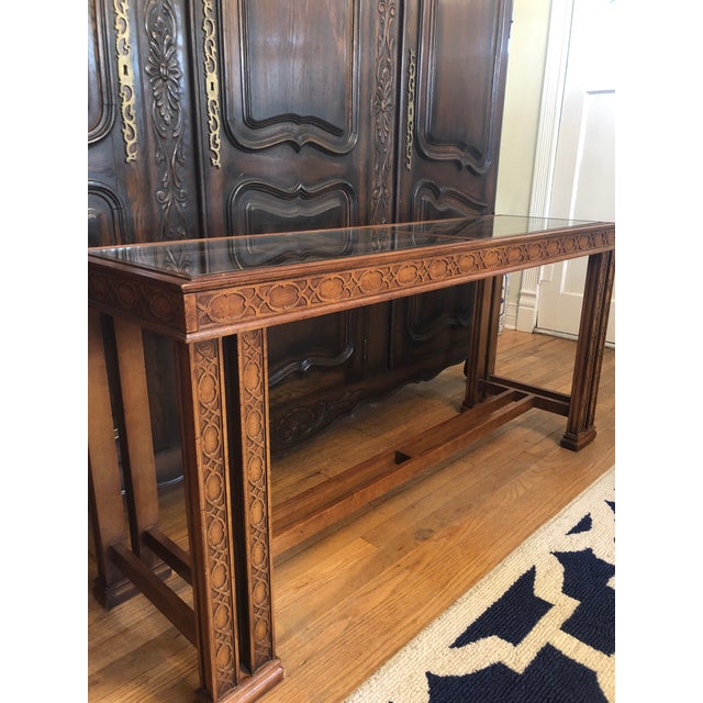Vintage Chinoiserie Henredon Console Table | Chairish