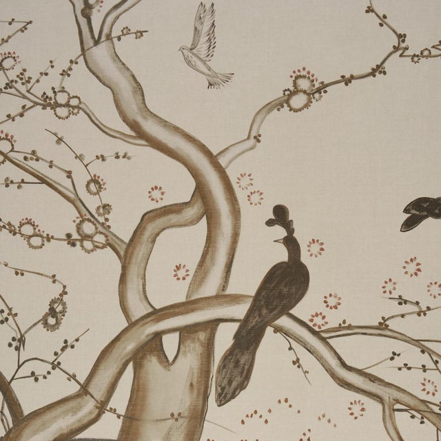 Schumacher Schumacher X Colette Cosentino Birdsong 3 Panel Set In Carbon For Sale - Image 4 of 6