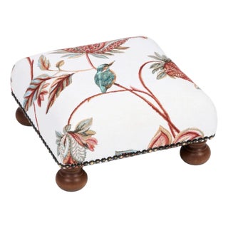 Exotic Kingfishers Tapestry Footstool For Sale