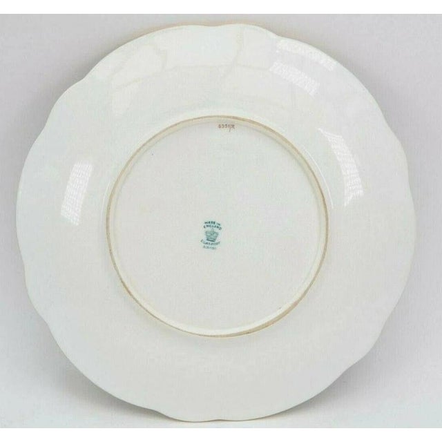 1920s Antique Hand-Painted Porcelain Coalport Fruit Cabinet Plate by Frederick Chivers, 1921 For Sale - Image 5 of 13