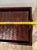 1980s Dark Wood Folding Butler Tray Table Woven Bamboo Inlay Removable Serving Tray For Sale - Image 10 of 13