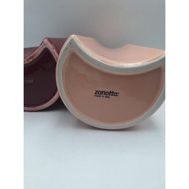 V-Bol Vases in Glazed Clay by Zaven for Zanotta, 1990s, Set of 2 For Sale - Image 11 of 12