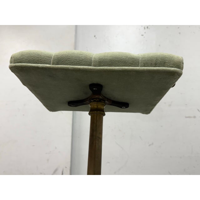 French Brass Swivel Stool, Circa 1940's For Sale - Image 12 of 12