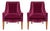 Custom Velvet High-Back Armchairs With Greek Key Nailhead Trim — Pair For Sale