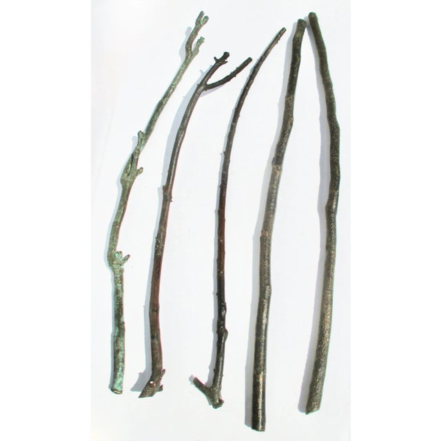 5 cast bronze tree branches by Garouste & Bonetti from the mid-1980s. Bronze twigs cast from nature. Purchased from Neo 2...