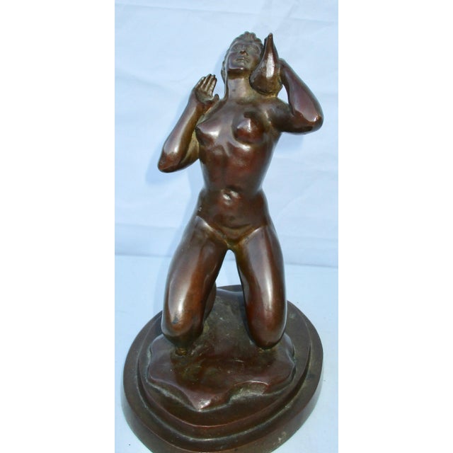 1960s John R Terken Mid-Century Mermaid Bronze For Sale - Image 5 of 9