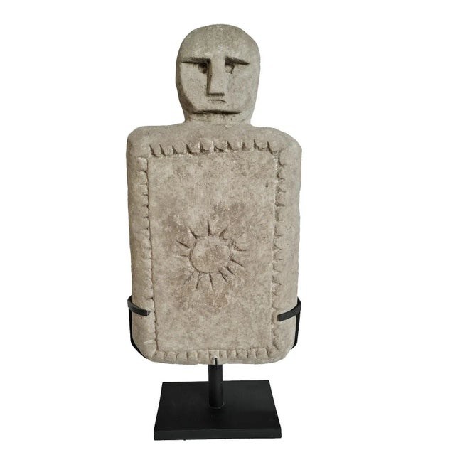 Mid 19th Century Mid 19th Century Timor Island Stone Tablet on Stand For Sale - Image 5 of 5