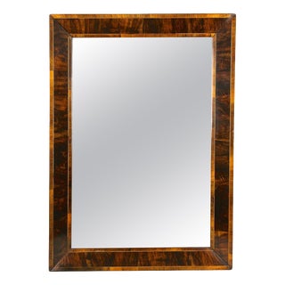 Antique Biedermeier Wall Mirror in Walnut Frame, 1830 For Sale