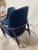 Modern Navy Blue Velvet Slope Lounge Chairs - A Pair For Sale In Richmond - Image 6 of 9