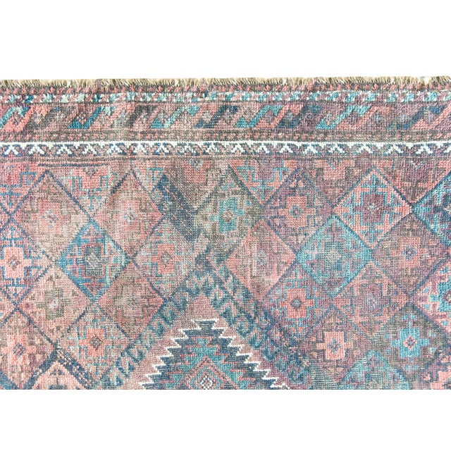 Burgundy Early 20th Century Persian Baluch Rug For Sale - Image 8 of 14