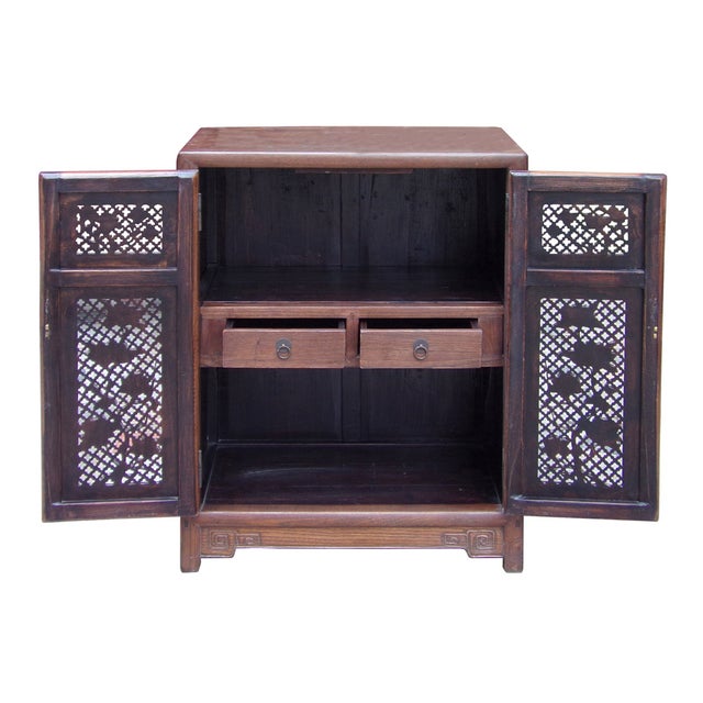 Hand Carved Floral Motif Side Table Chairish