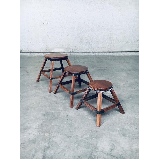 Wabi Sabi Nesting Tables, France, 1950s, Set of 3 For Sale - Image 6 of 18