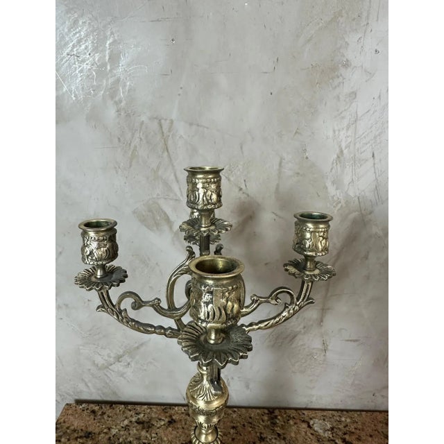 Metal Vintage Candlesticks, 1940, Set of 2 For Sale - Image 7 of 11