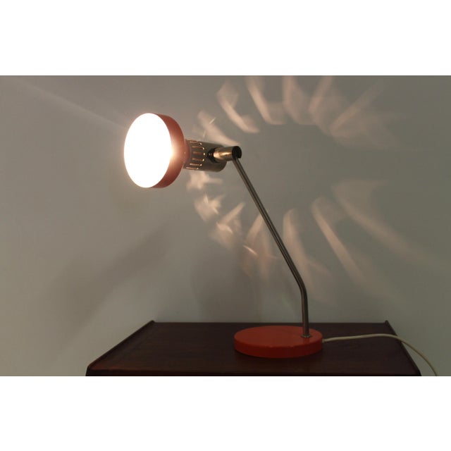 1970s Mid-Century Orange Table Lamp, Germany, 1970s For Sale - Image 5 of 11