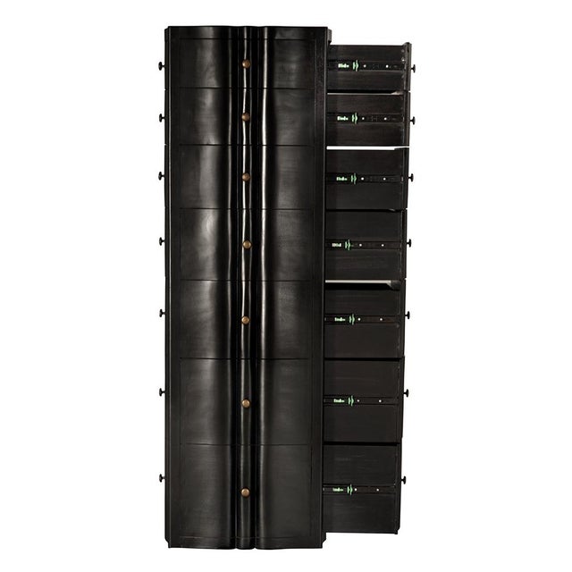 Black NOIR Monolith Four Sided Tower Chest For Sale - Image 8 of 9