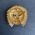 1960s Vendome Lion Head Brooch Gold Tone Astrological Zodiac Leo Sign Pin Vintage 60s For Sale - Image 5 of 8