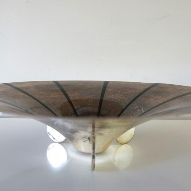 Bauhaus Bowl in Silver-Plated Brass by Paul Haustein for WMF Ikora, 1920s For Sale - Image 13 of 16