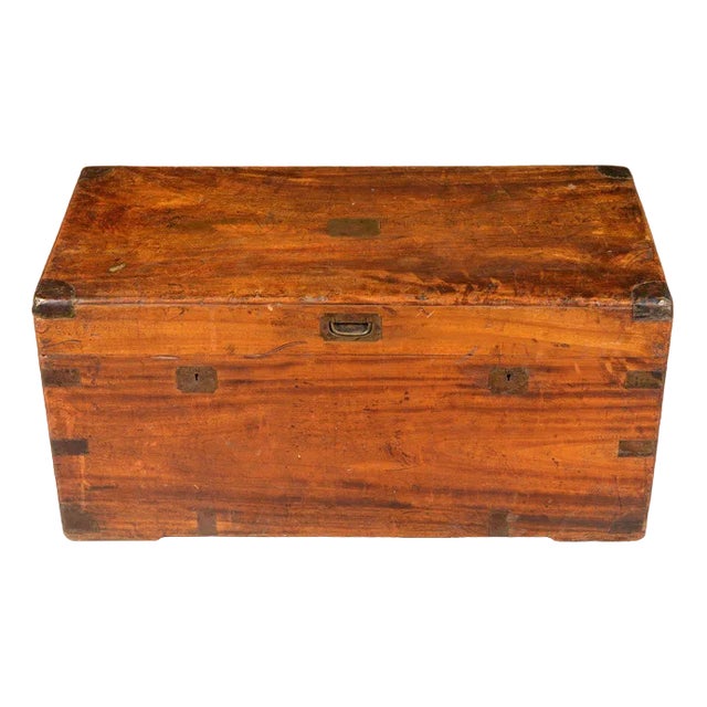Chinese Export Brass Mounted Camphor Wood Chest, 1870s For Sale
