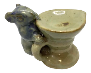 Vintage Ceramic Figurine of Mouse on Pitcher