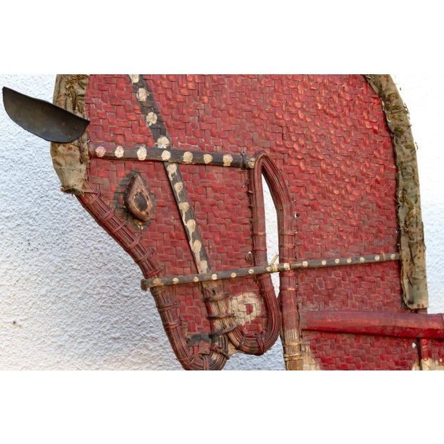 Antique Javanese Bamboo & Rattan Painted Horse For Sale In Los Angeles - Image 6 of 9