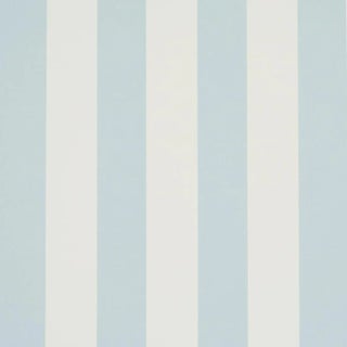 SAMPLE - Schumacher Emma Stripe Wallpaper In Sky For Sale