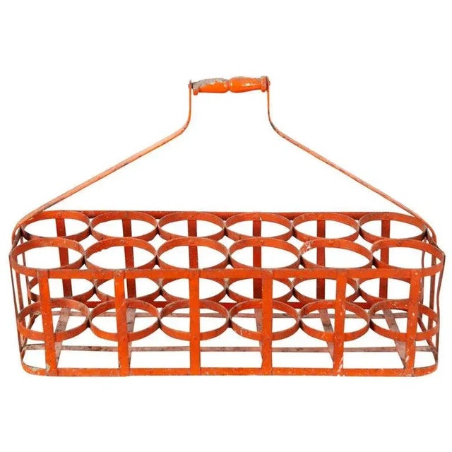 Metal French Early 20th Century Bottle Carrier For Sale - Image 7 of 7