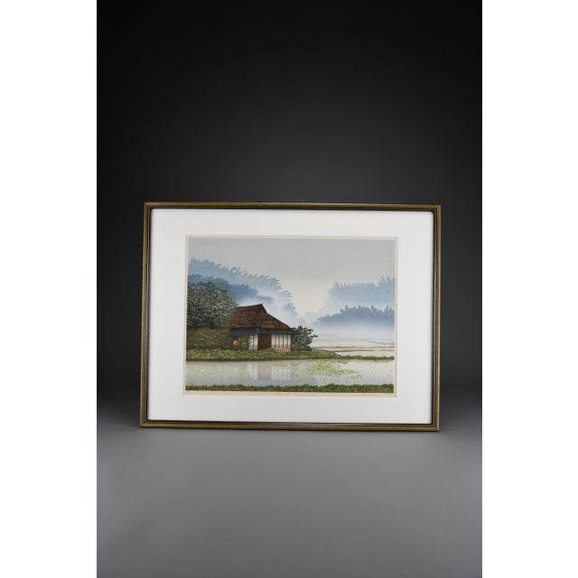 Shufu Miyamoto, Water Weeds at Hiroshima, 1984, Woodblock Print For Sale - Image 12 of 14