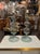 The Murano Fontana Green Glass Ball Form Lamps are a unique and stylish addition to any home or garden. Made from high-...