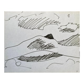 1960s Frank Wallace Camels Hump Green Mountains Drawing For Sale