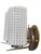 Mid 20th Century Vintage Enameled Glass, Brass & Nickel Two Light Wall Sconces - Set of Three For Sale - Image 5 of 17