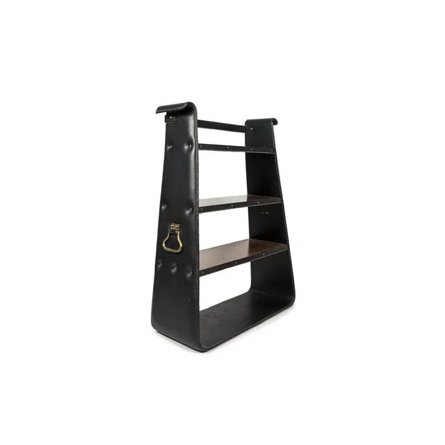 Leather Covered Shelf by Jacques Adnet, 1950 For Sale - Image 7 of 10