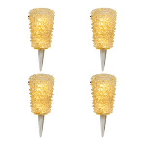 Handcrafted Clear Rostrato Murano Glass Wall Light— Lot of 4 Rostrato Wall Sconces