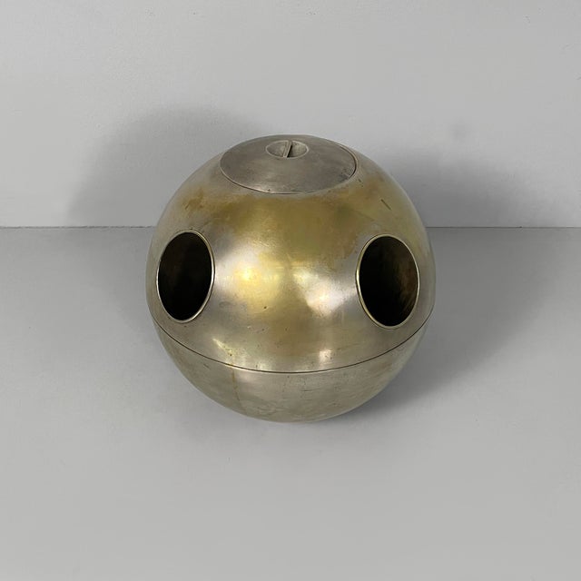 Italian Art Deco Brass Bottle Holder, 1930s For Sale - Image 15 of 15