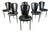 Italian Leather Dining Chairs, 1980s, Set of 6 For Sale