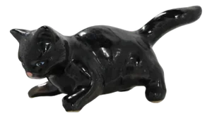 Black Cat Figurine from Vallauris France, 1970s