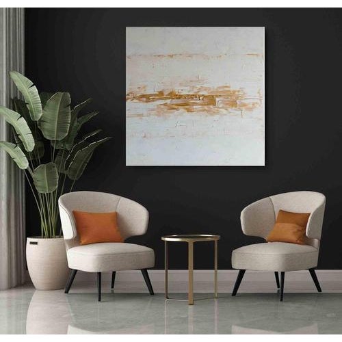 This painting, which is 100x100x4cm, is made of mica powder, which gives a royal finish and lighting on the canvas. The...