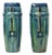 Antique Art Nouveau Flemish Blue Earthenware Vases, 1890s, Set of 2 For Sale