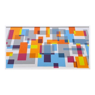 Michael Aron Original Painting Squared Color Two 63 X 33 For Sale