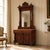 Italian Carved Walnut Dressing Cabinet with Mirror and Marble Top, 19th Century, Set of 2 For Sale - Image 9 of 15