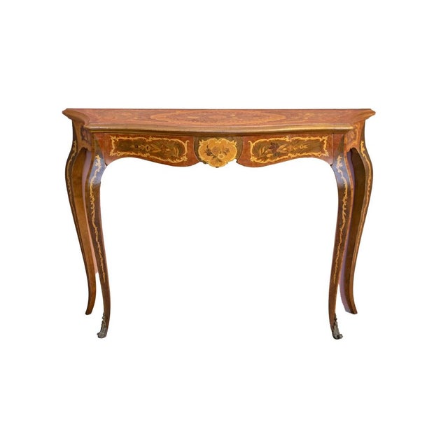 Brown Mid-20th Century Baroque Lombard Console Table with Inlays, 1960s For Sale - Image 8 of 18