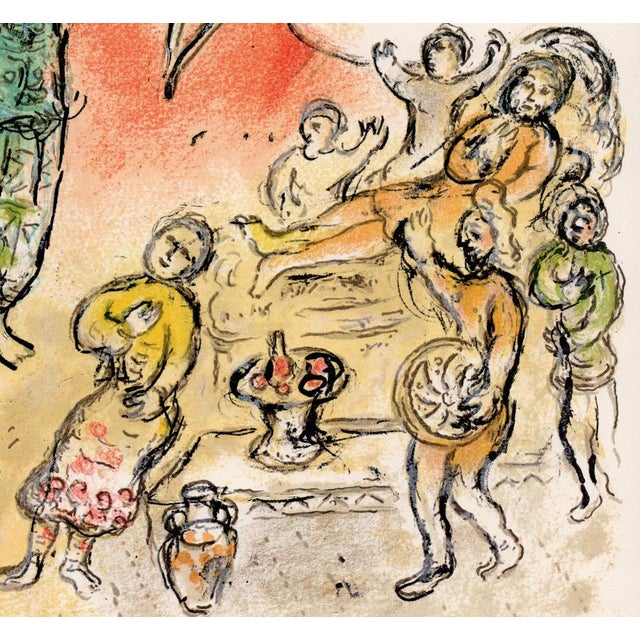 Modern Marc Chagall, Penelope and the Bow of Ulysses from Odyssey, 1989, Lithograph For Sale - Image 3 of 10