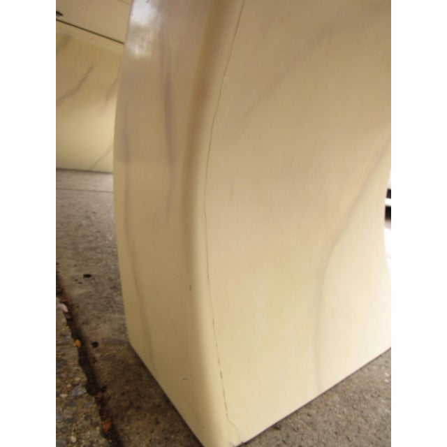 Karl Springer Mid 20th Century Large White Dining Table in the Style of Karl Springer For Sale - Image 4 of 12