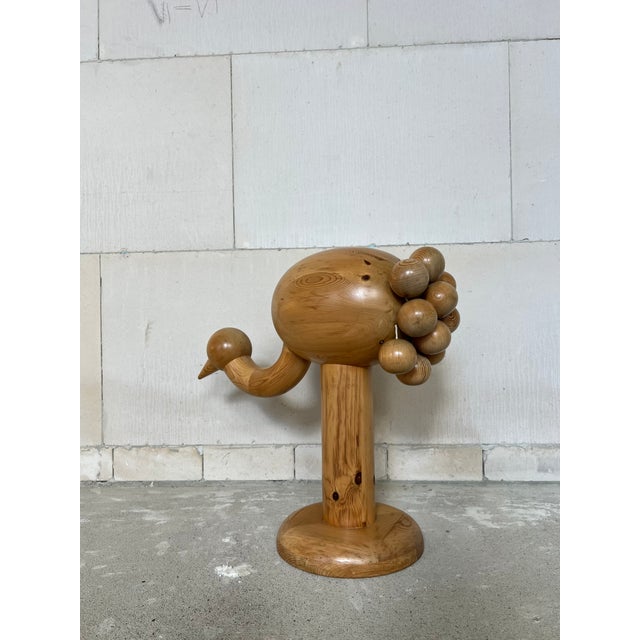 Beige Large Wooden Ostrich from Kaija Aarikka, 1970s For Sale - Image 8 of 12