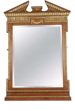 Antique Neoclassical Charles X Style Gilded Wood and Stucco Mirror